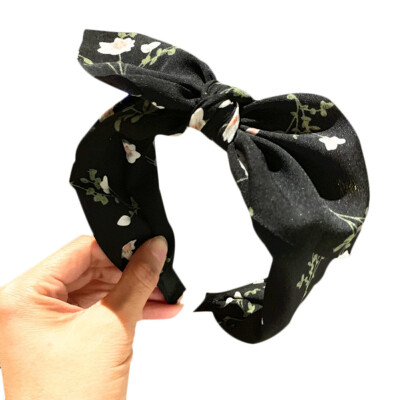 

Vintage Headband Women Twist Hairband Kawaii Floral Ladies Bowknot Tropical Turban Headwear