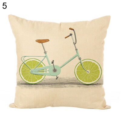 

Fruit BikeBus Printed Cushion Cover Pillow Case Home Cafe Sofa Bed Car Decor