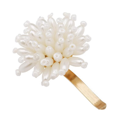

Pearl Hair Clips for Women Girls Artificial Pearl Decorative Handmade Flower Hair Pins Hair Styling Accessories