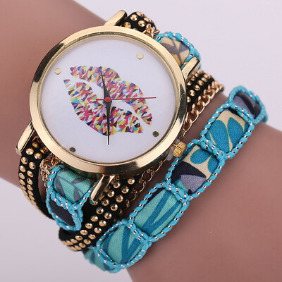 

Lip dial ladies ethnic watch