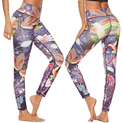 

Tailored Women Workout Chinese Retro Style Leggings Fitness Sport Gym Yoga Athletic Pants