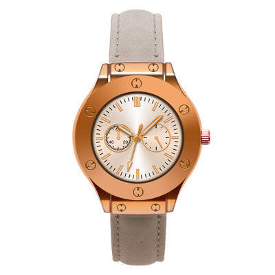 

2018 New Women Fashion Luxury Leisure Set Auger Leather Analog Stainless Steel Quartz Watch