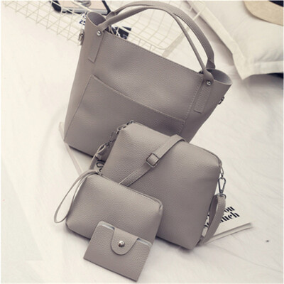 

2018 New Style Fashion Women Solid Zipper PU Leather Handbag Shoulder Bag Tote Purse Messenger Satchel Clutch