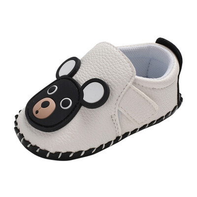 

Spring Autumn Baby Boy Anti-Slip Cartoon Bear Shoes Casual Sneakers Toddler Ear Breathable Soft Soled First Walkers