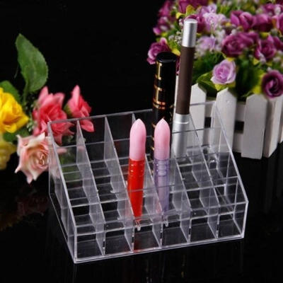 

Slots Transparent Multifunctional Lipstick Stand Case Makeup Tools Organizer