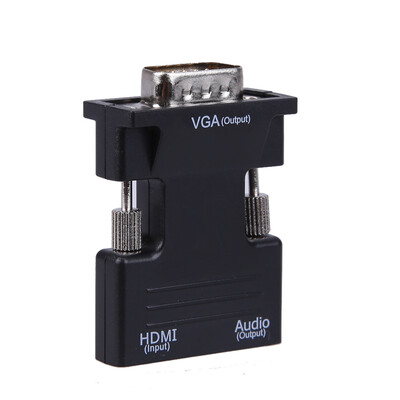 

HDMI Female to VGA Male Converter with Audio Adapter Support 1080P Signal
