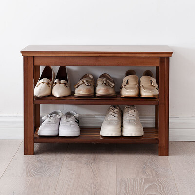 

XIAOZHUJIANG New brown plate shoe bench 60 long multi-purpose shoe rack simple shoes bench cabinet 4212