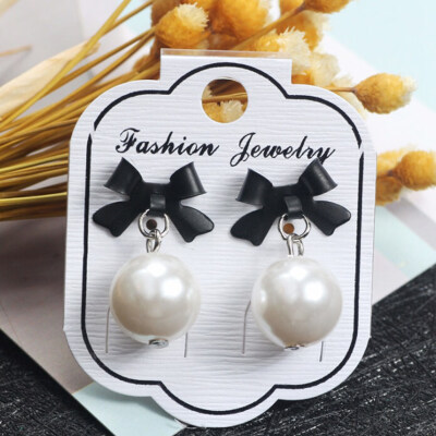 

Bow Stud Earrings for Women Simulated Pearls Earring Fashion Jewelry