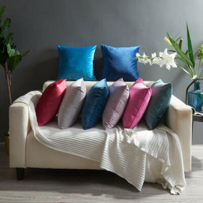 

Pillow Covers Cases Solid Colors Luxury Velvet Cushion Cover Decorative 8 Colors