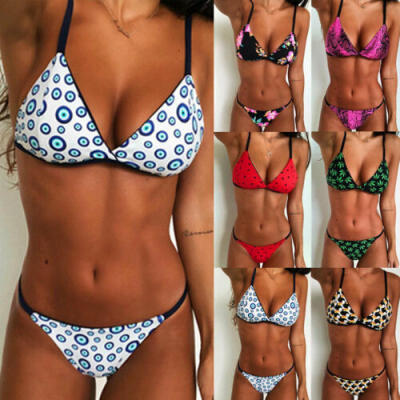 

Sexy Women Floral Bikini Push-up Padded Swimwear Swimsuit Beachwear Bathing Suit