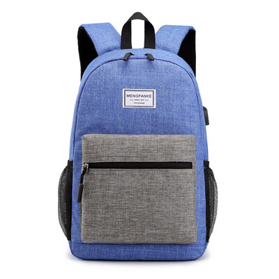 

Large-capacity school bag casual shoulder bag USB charging computer bag for men&women