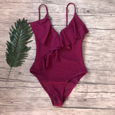 

Womens Pad Bikini Swimming Costume Backless One Piece Swimsuit Monokini Swimwear