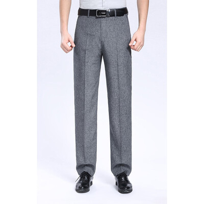 

WENGUANGUO Summer thin section pleated high waist free ironing straight loose standard version mens trousers 7941