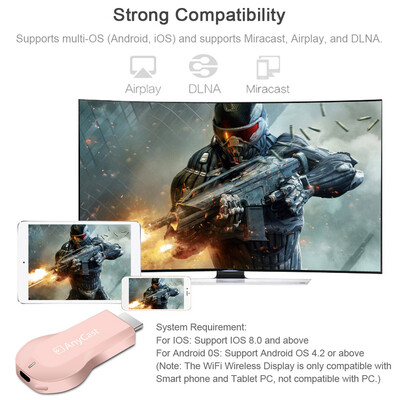 

AnyCast New Wireless WiFi Display Dongle Receiver 1080P HD TV Stick Miracast Airplay DLNA Mirroring for Android iOS Smart Phone Ta