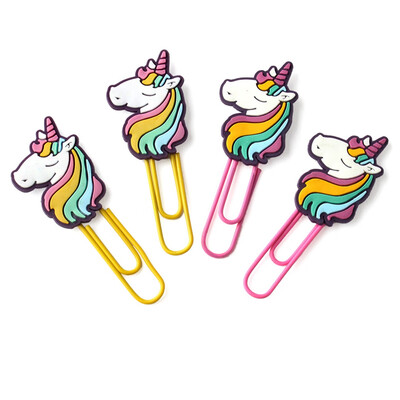 

Creative Unicorn Flamingos Bookmark Cute Book Markers Paper Clip For Kids Students Office School Supplies