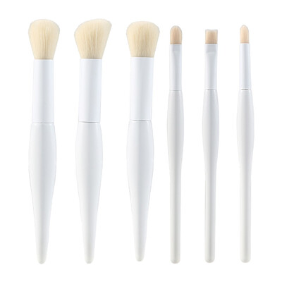 

Toponeto 6 Pcs Big Belly Makeup Tools Foundation Brush Blush Brush Loose Brush Makeup Set