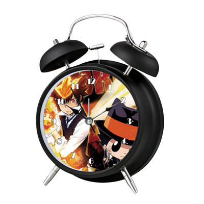 

Anime Alarm Clock 4 inch Round Silent Analog Alarm Clock Non Ticking Battery Powered Desk Alarm Clock