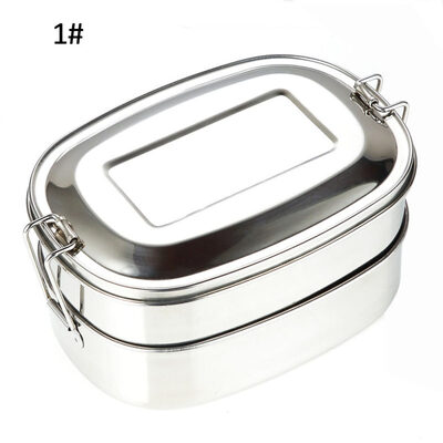 

500ml Double Layer Leakproof Stainless Steel Lunch Bento Box Food Container