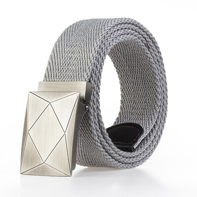 

Unisex quality Canvas belt Solid Color Automatic Buckle belt Casual Joker Jeans Mens&Womens Belt