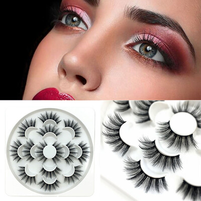 

〖Follure〗7Pair Luxury 6D False Lashes Fluffy Strip Eyelashes Long Natural Party
