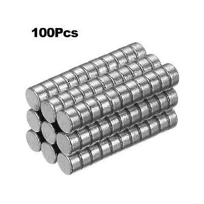 

100Pcs Mini Size 2x1mm N50 Rare Earth Neodymium Magnety for Whiteboard Refrigerator DIY Crafts&More