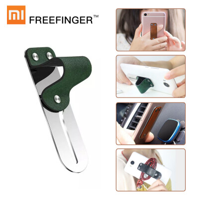 

Xiaomi Freefinger Finger Ring Holder Leather Stainless Steel Mobile Phone Grip Car Phone Mount Stand For iPhone  Max X 8 7 6 Hua