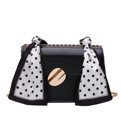 

French small diagonal female bag new 2019 small ck limited net red small black sense of the atmosphere texture chain bag