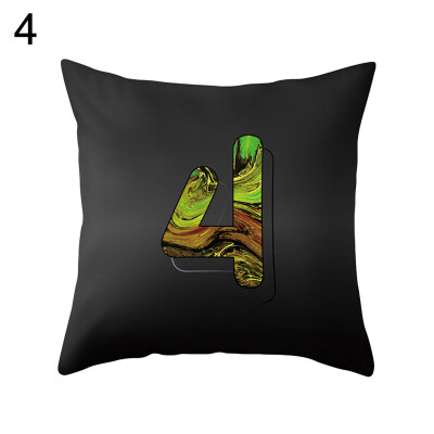 

Colorful Number Figure Pillow Case Cushion Cover Sofa Bed Car Cafe Office Decor