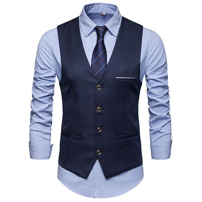 

Mens Suit Vest Formal Business Wedding Party Tuxedo Waistcoat Jacket Coat Top