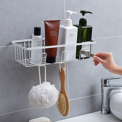 

Gobestart Wall-Mounted Bathroom Storage Rack Home Finishing Rack Storage Rack