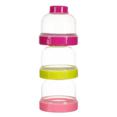 

3 Layers Portable Baby Feeding Bottle Milk Powder Food Storage Grid Box