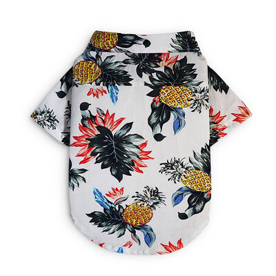 

Pet Summer Printed Shirt Dog Thin Short Sleeves Dog Shirt Clothes Summer Vest Costume Pineapple Pattern XSSMLXLXXL