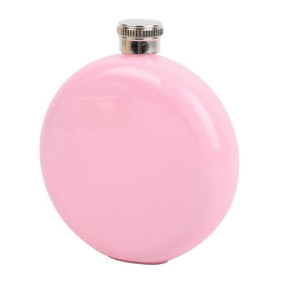 

5oz Flagon Hip Flask Alcohol Whiskey Wine Pot Scotch Flask Stainless Steel Folding Cup Leak Proof Barware Round Shape