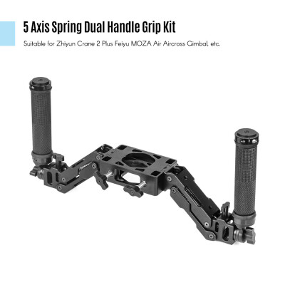 

5 Axis Dual Handle Grip Spring Handheld Handlebar Kit for Gimbal Zhiyun Crane 2 Plus Feiyu MOZA Air Aircrosses