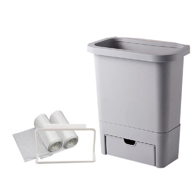 

Kitchen hanging trash can home net red Nordic countertop cabinet door hanging wall hanging large desktop Large matte ash front dr