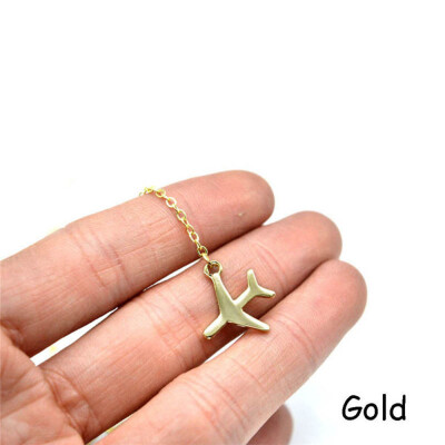 

2017 New Airplane Pendant Fashion Gold Layered Necklace For Women Tiny Dainty Necklace