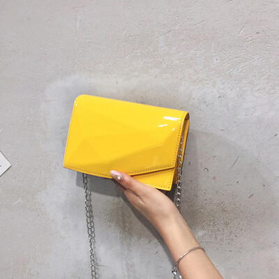 

Simple solid color versatile chain shoulder bag small womens new wave wild texture small square bag