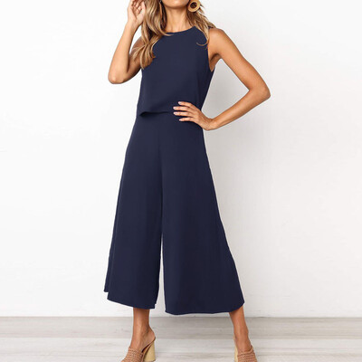 

Starmoon Women Summer O Neck Zipper Short Sleeve Rompers Jumpsuit Playsuit