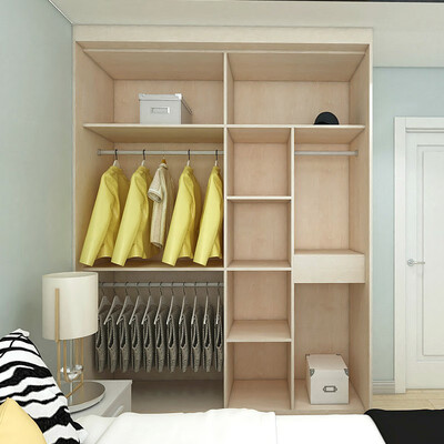 

HAOLILAIJIAJU Bedroom sliding door cabinet Simple 6290