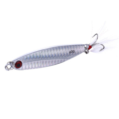 

3D Mini Fishing Lure Artificial Bait False Fish Shape Reusable Metal Feather Hard Lure Fishing Accessories