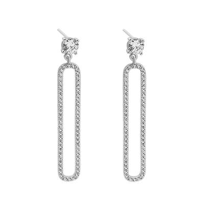 

Crystal Square Earrings Geometric Ear Stud Women Jewelry Sweet Pendant Gift