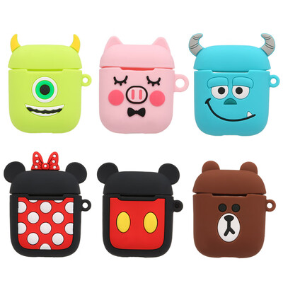 

Silicone Earphone Case For AirPods Wireless Headphones Protective Cover Skin Accessories for Apple Airpods Charging Box
