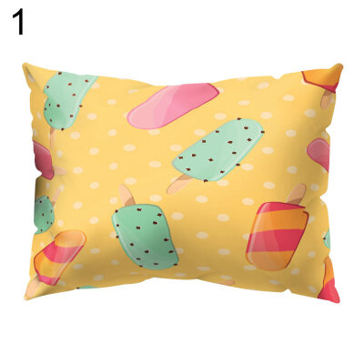 

Cartoon Fruit Donut Ice Lolly Pillow Case Sofa Waist Throw Cushion Cover Decor