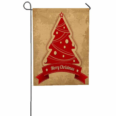 

Gobestart Christmas Garden Flag Indoor Outdoor Home Decor Letters Flowers Flag