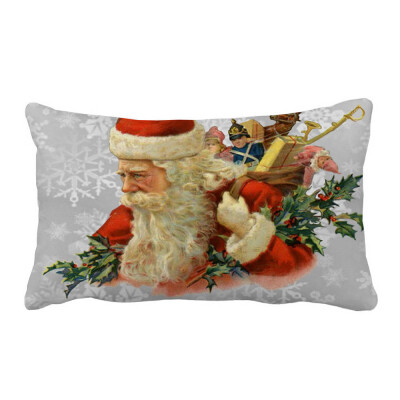 

Tailored Merry Christmas Pillow Cases Linen Sofa Cushion Cover Home Decor Pillow Core