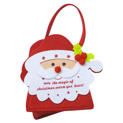 

Tailored Christmas Cartoon Childrens Gift Candy Bag Felt Gift Bags Santa Rudolf Snowman