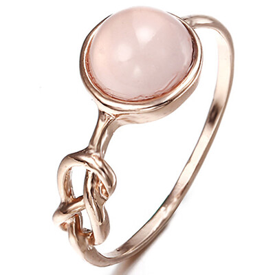 

Beautiful Pink Artificial Gemstone Ring Engagement Women Jewelry Ring Gift