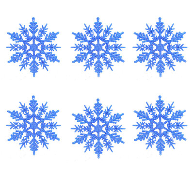 

Toponeto 6PcsSet Glitter Snowflake Christmas Ornaments Xmas Tree Hanging Decoration10cm