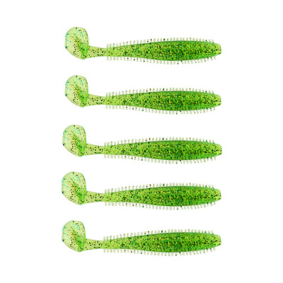 

Saidsome 5pcs Curly Single-tailed Soft Fishing Lures Polychromatic Grub Bionic Baits Tool fishing bait fishing lure