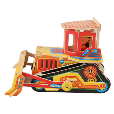 

Tailored Wooden Cartoon Car Puzzle Jigsaw Blocks Kid Learing Educational Toy